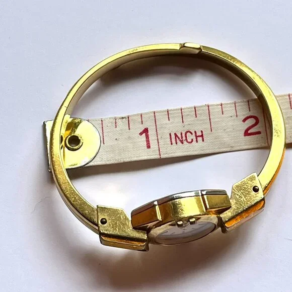 Consul Vintage Gold Plated Swiss Bracelet Enamel Watch